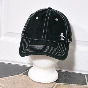 Original Penguin Contrast Stitch Logo Cap Black Men’s OS
